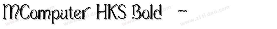 MComputer HKS Bold手机版字体转换